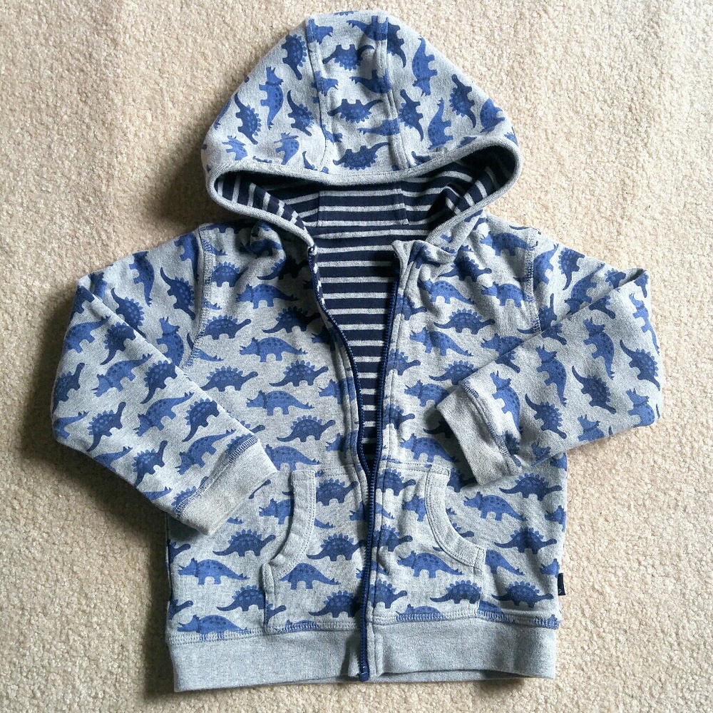 3T reversible dinosaur hoodie